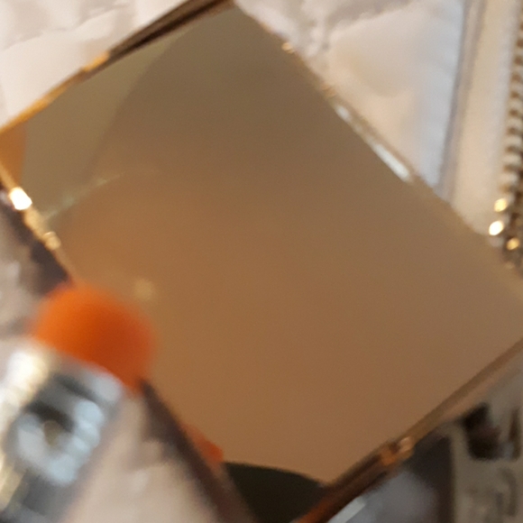 Quilted White Fur Trim Jacket Gold Hardware Large - Picture 8 of 8